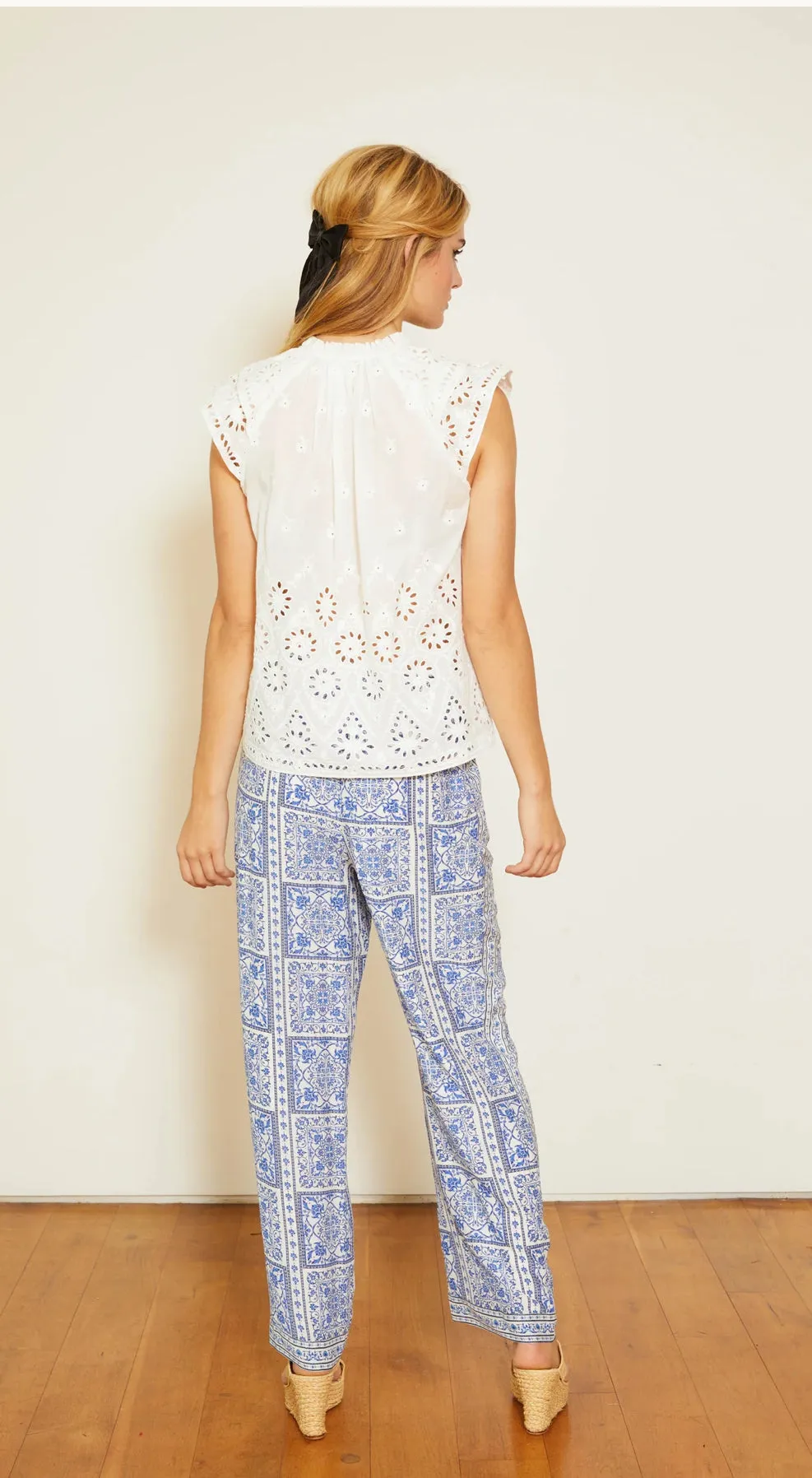 Zoe Ivory Eyelet Lace Top
